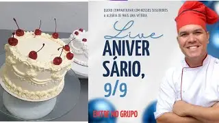 Bolos decorados com chantilly live aniversário.