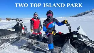 Riding Snowmobiles up Two Top Island Park + Testing out a DJI Drone