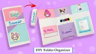 DIY Sanrio Paper Folder Organizer | Paper School Supplies | Sanrio Craft Ideas #paperfolder