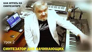 Синтезатор для начинающих. Синтезатор играть.  Урок 2 