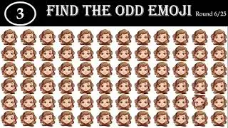 FIND THE ODD EMOJI OUT Spot The Difference to Win! | Odd One Out Puzzle | Find The Odd Emoji Quizzes
