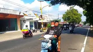 Pagi hari di Depan Pasar Garum Blitar Jatim