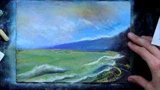Speed (pastel) Painting - Sea landscape