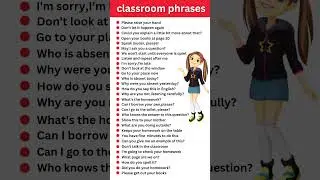 classroom phrases #shorts #english