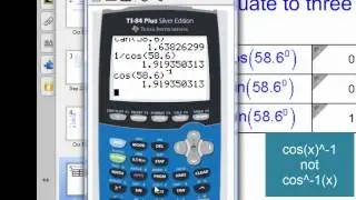 Lesson 2-04, Part II: Values of the Trig Functions with a Calculator