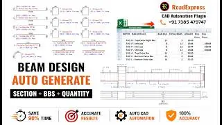 Auto Generate Beam Sections & Beam BBS in Single Click