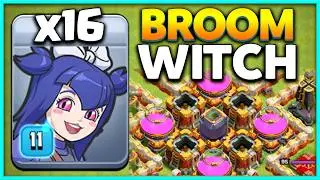 BROOM WITCHES x16 Attack DESTROYER! Clash of Clans