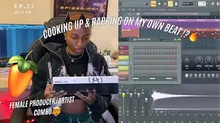 TRIPLE BEAM PM COOKS UP & RAPS ON HER OWN BEAT 🔥 PT.3 | cookin up w pm. (episode 23)