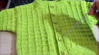 Простая кофточка для малыша спицами. Baby jacket knitting.