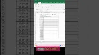 how to find day from any date in Excel