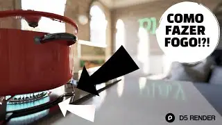 D5 Render 2.3 - Fogo no fogão e cooktop