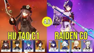 Hu Tao C1 & Raiden C0 Spiral AByss Floor 12 Genshin Impact
