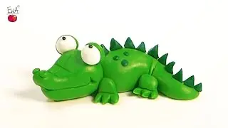 CROCODILE - krokodyl - easy polymer clay tutorial - z modeliny