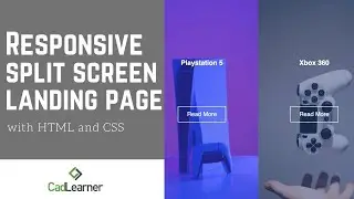 Responsive Split Screen Landing Page with HTML and CSS