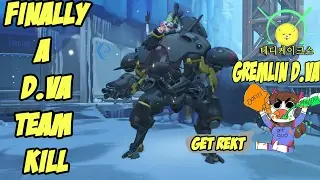 FIRST D.VA TEAM KILL! | Gremlin D.VA teaches us how to 