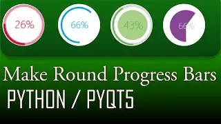 #14 Python round progress bars - PySide2extn / Pyside / Pyqt | Modern Flat Gui