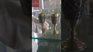 Две рюмки с растительным декором. СССР, Кубачинский художественный комбинат, 1986 #shorts #аукцион