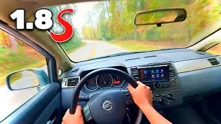 Nissan Versa 1.8s POV backroads drive (Cat delete center dump exhaust)