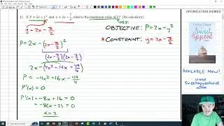 PS19 Optimization (Calculus AB Video Solutions)