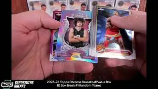2023-24 Topps Chrome Basketball Value Box 10 Box Break #1
