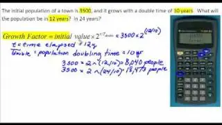 Exponential Growth:  Doubling Time and Half-life