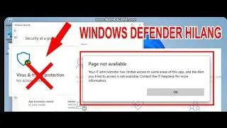 How To Fix Windows Security virus and threat protection page not available in Windows 11/10