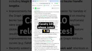 The Cavalry 2.0 release notes are looooong! #shorts #animation #motiongraphics