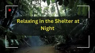 Building a tent shelter alone in winter and relaxing in the shelter at night