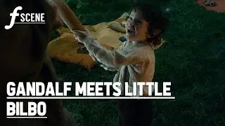 Gandalf meets the Little Bilbo for the first time
