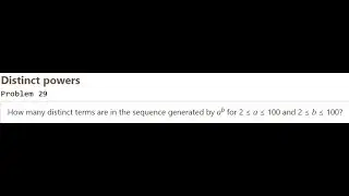 Project Euler Problem 29 | Simple and fast solution | Python