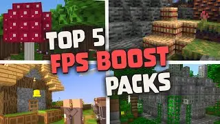 Top 5 FPS Boost Texture Packs for Minecraft | Max Fps | Showcase | Shorts Edition