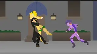 Part 1 Jotaro vs Dio: Stickfigures battle (Stick Nodes)