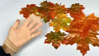 Look What I Made With Women's Thin Stockings And Leaves! DIY
