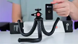 GooFoto Tripod, Flexible Tripod with 7 Aluminum Cores & Universal Clip Unboxing