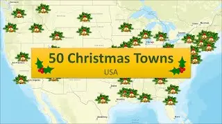 50 Christmas Towns USA (one per state)