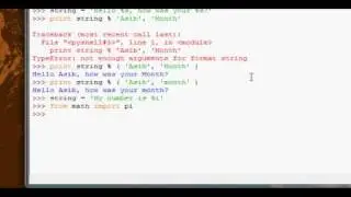 Python Tutorial #17 - String Formatting #1
