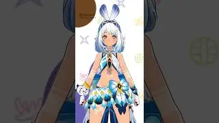 〖原神 : Genshin Impact MMD／4K／60FPS』しかのこのこのここしたんたん『Mualani & Kinich & Mavuika & Kachina』#shorts #anime