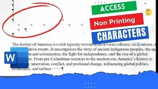 How to Access Non-Printing Characters in MS Word | Simple Word Hack
