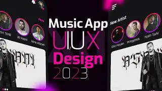 Music App Design in Adobe XD 2023