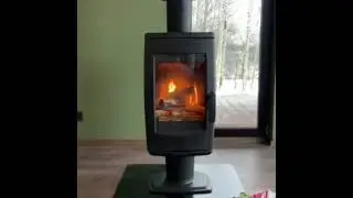 Горение печи-камина Plamen Aria.