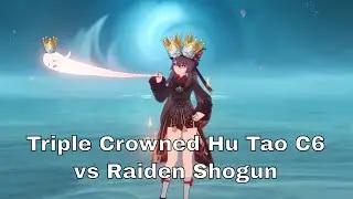 Triple Crowned Hu Tao C6 vs Raiden Shogun Solo | Genshin Impact