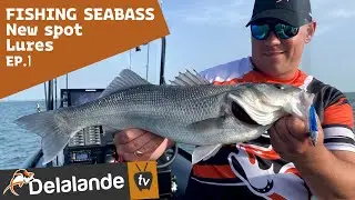 HE CATCH HIS FIRST BIG SEA BASS ! how to discover a NEW SPOT🎣 TEST new DELALANDE LURES.