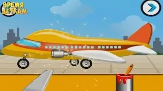 Airplane cartoon. Aircraft repair. Cartoons for children. Cartoons for Kids