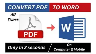 how to convert pdf to word / how to convert pdf file to word document 2025 / PDF to Word in seconds