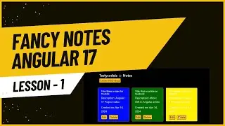 Angular 17 fancy notes application | Notes application using Local-storage |angular 17 tutorial
