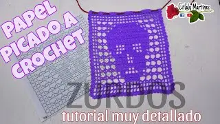 Papel picado a crochet de Calavera 💀versiónZURDOS , tejido de  Calavera- Citlaly Martinez 🌹