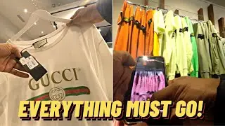 I FOUND SECRET CLOSING DOWN SALE Ft. GUCCI, STONE ISLAND, PALM ANGELS 45% OFF