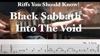 Black Sabbath - 'Into The Void' Guitar Riff Lesson (TAB in description)