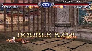 Soulcalibur II [PCSX2]: Cassandra vs. Cassandra Mirror Match Double KO (REQUEST - [ryona - リョナ])