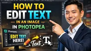 How to EDIT TEXT in an IMAGE in Photopea (Step by Step)
